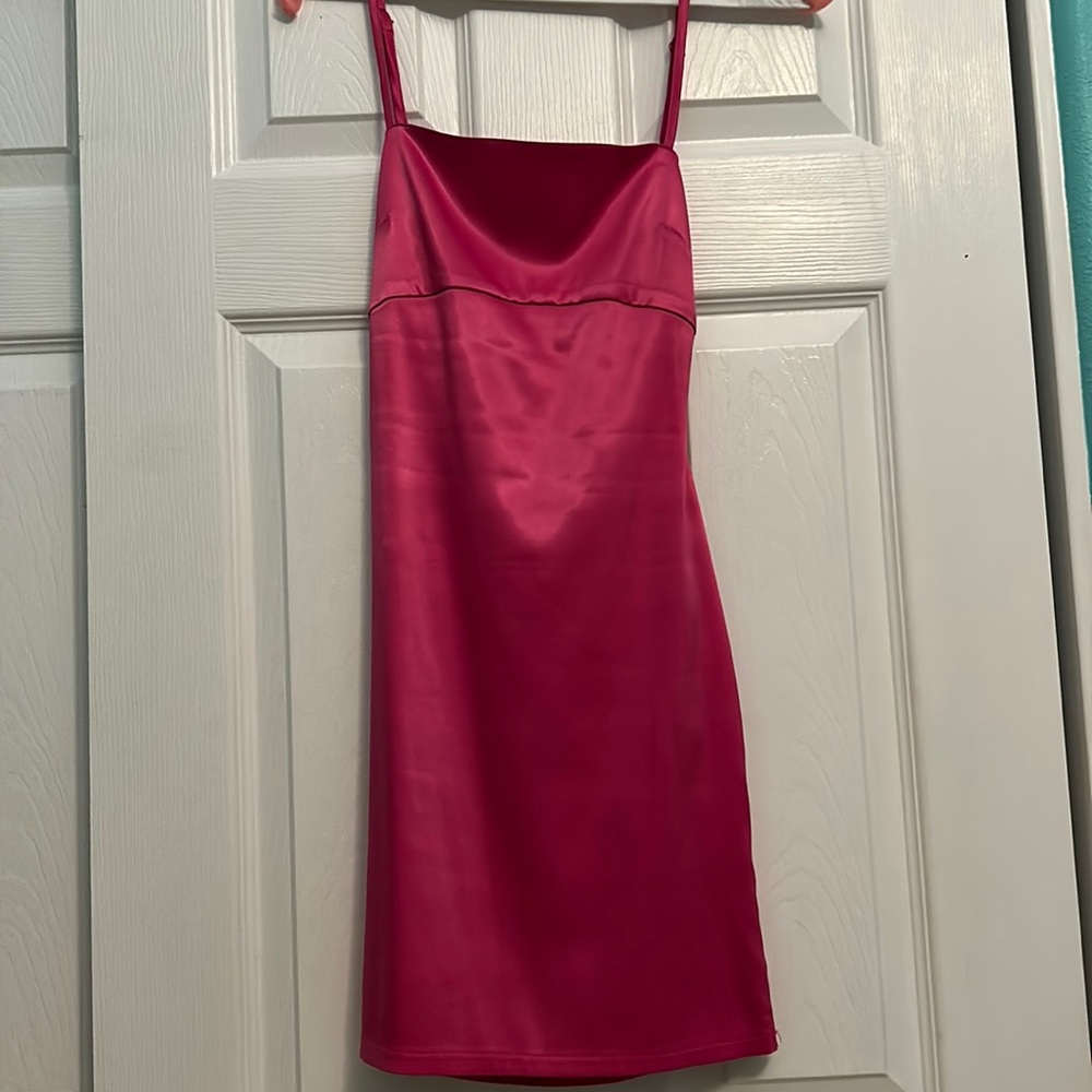 sky to moon hot pink short dress